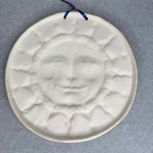 Vintage 90’s Whimsigoth Celestial Sun Clay Wall Hanging and Scarf - Picture 7 of 8